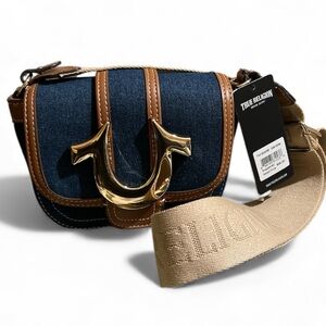 True Religion Denim and Brown Crossbody Bag